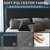 Homy Casa Queen Bed with Adjustable Folding Tray Table Bedroom Set