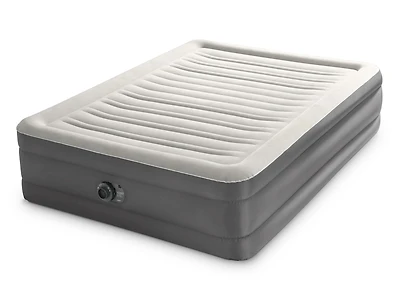 INTEX 18" Queen TruAire TPU Comfort-Plush Airbed w/ Built-in Pump; Lightweight, PVC-Free, with 2-Year Warranty
