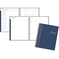 Grand agenda hebdomadaire/mensuel Cambridge Workstyle Balance Bleu Planificateur