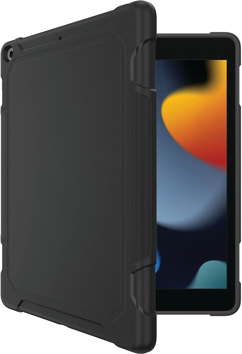 Slim Rugged Gel Case for iPad 10.2 inch- Black & Blue, Drop tested to 4 ft
