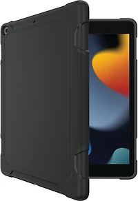 Slim Rugged Gel Case for iPad 10.2 inch- Black & Blue, Drop tested to 4 ft