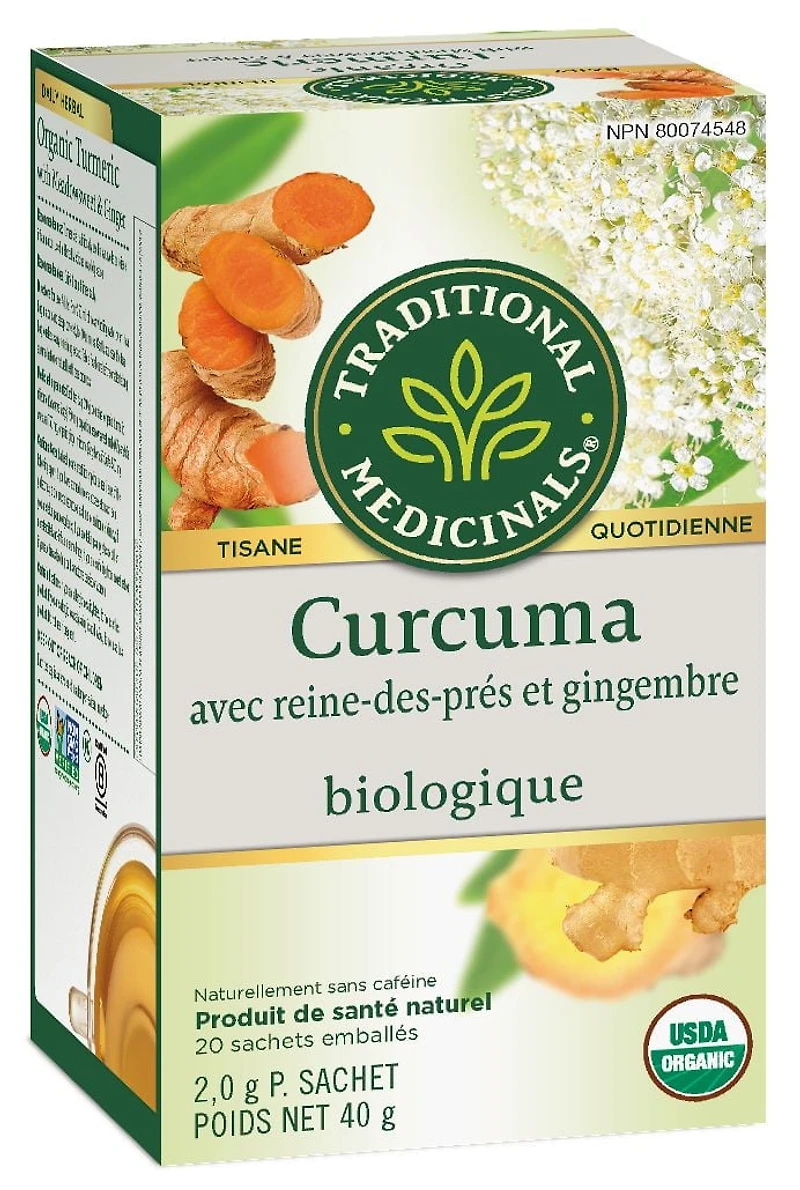 Traditional Medicinals Curcuma Biologique avec Reine-des-Prés & Gingembre