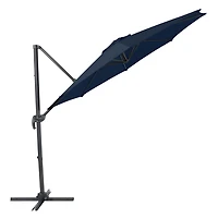 CorLiving 9.5ft Offset Tilting and Rotating Outdoor Umbrella with Aluminum and Steel Frame and Durable Canopy