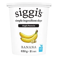 siggi's Skyr Yogurt Banana 2%, High Protein, 650g