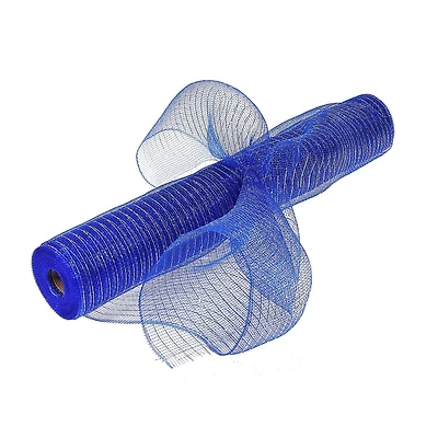 Ruban Mesh (Bleu Avec Des Rayures D'Argent) (21" X10Y) - Set of 2