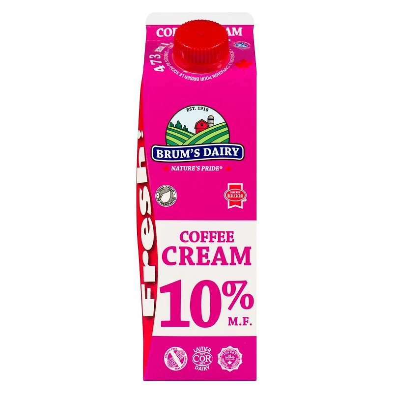 Brum's 10% M.F Coffee Cream
