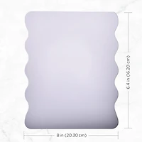 Miroir rectangulaire ondulé en acrylique à carreaux, 20,3 cm x 16,3 cm