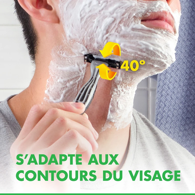 Rasoirs jetables Gillette Mach3 Sensible pour hommes, 7unités 7CT