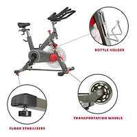 Sunny Health & Fitness Vélo de fitness d'entraînement en intérieur