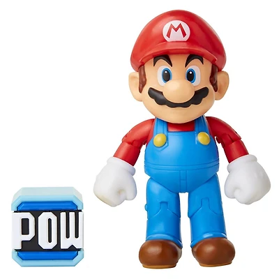 Figures 4 pouces Monde de Nintendo - Mario avec Bloc POW