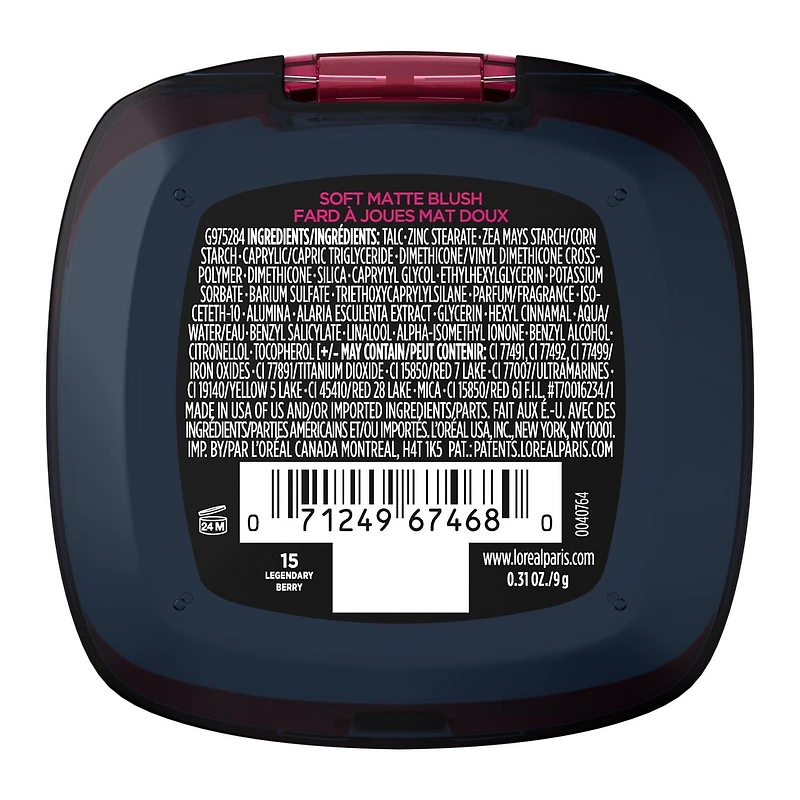 L'Oréal Paris Infallible 24H Freshwear Fard à Joues, Fini Doux Mat Hydrofuge