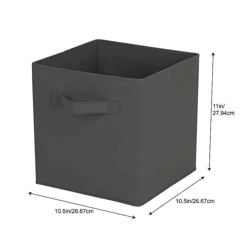 Mainstays Storage Cube Fabric Basket Bin - Foldable, Great for Nursery, Playroom, Closet, Home Organization
