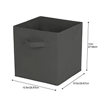 Mainstays Storage Cube Fabric Basket Bin - Foldable, Great for Nursery, Playroom, Closet, Home Organization