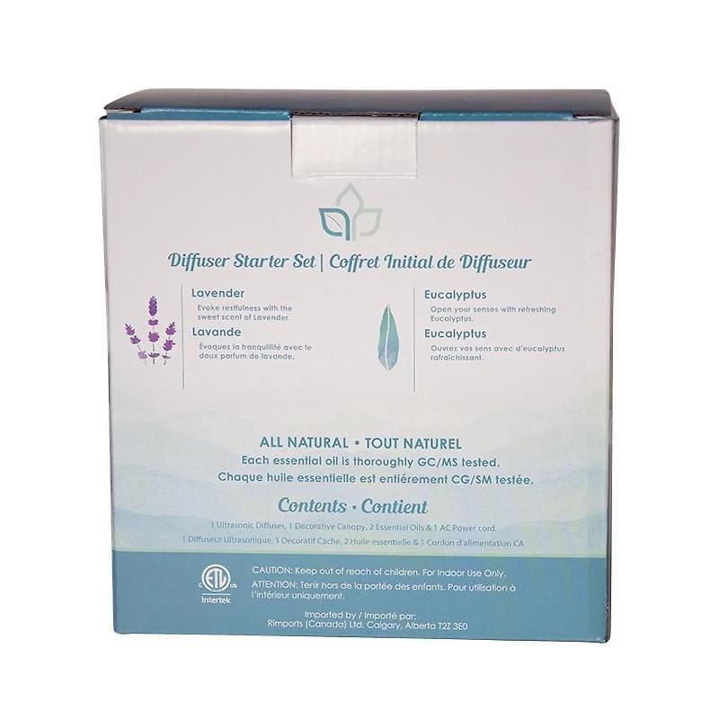 Kit de démarrage Diffuseur d'huiles essentielles de ScentSationals -Owl Diffuseur de brume et huiles