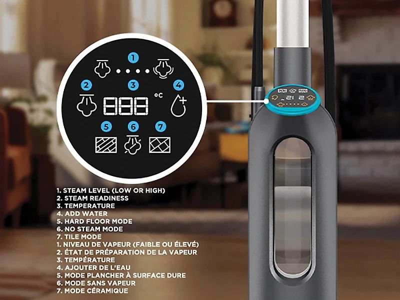 BISSELL® SpinWave® SmartSteam™ Vadrouille à vapeur pour le récurage et l’assainissement