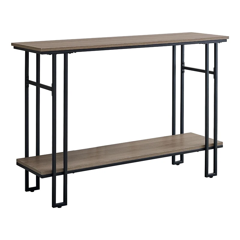 Monarch Specialties Accent Table, Console, Entryway, Narrow, Sofa, Living Room, Bedroom, Metal, Laminate, Brown, Black, Contemporary, Modern