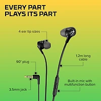 HyperX Cloud Earbuds II – Gaming Earbuds with Mic, Black