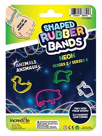 Shaped Rubber Bands 6 pk - Animaux Néon