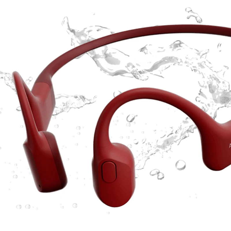 Shokz - OpenRun, CASQUE DE SPORT A CONDUCTION OSSEUSE, rouge