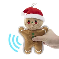 Holiday Time Plush Gingerbread Dog Toy