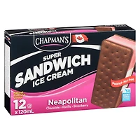 Chapman's Super Sandwich Neapolitan Ice Cream in a Box 12 x 120 ml