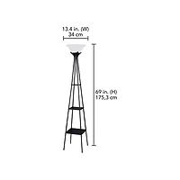 HOMETRENDS Floor Lamp, 69", black