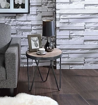 Table de bout Bage d'ACME, chêne gris patiné