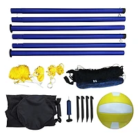 Ensemble portatif de volleyball de Hathaway - comprenant filet, poteaux, ballon et pompe