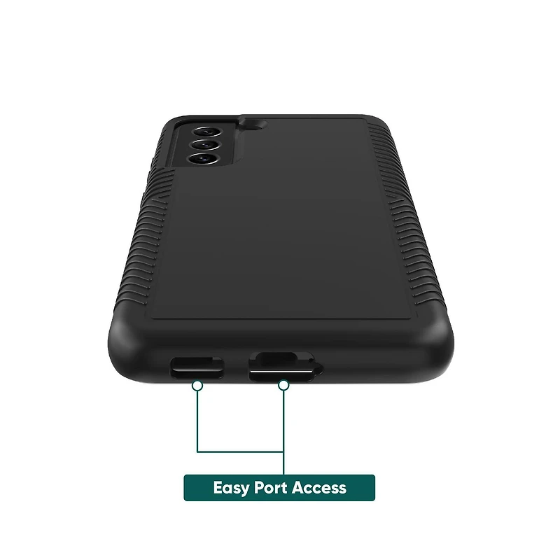 onn. Protective Gel Phone Case for Samsung Galaxy S21 FE 5G - Black
