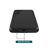 onn. Protective Gel Phone Case for Samsung Galaxy S21 FE 5G - Black