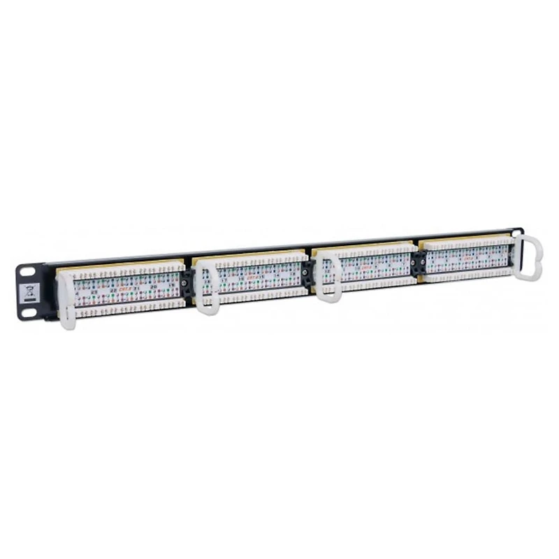 24 Port Cat6 Patch Panel, 1u - Black