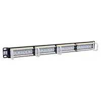 24 Port Cat6 Patch Panel, 1u - Black