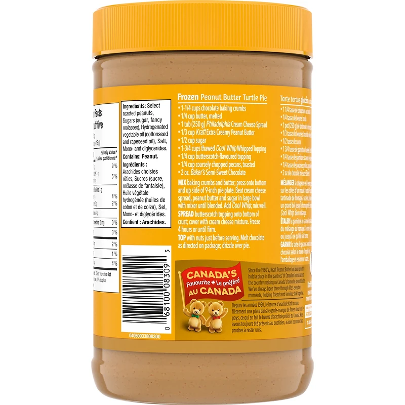 Beurre d’arachide velouté Kraft 1 kg