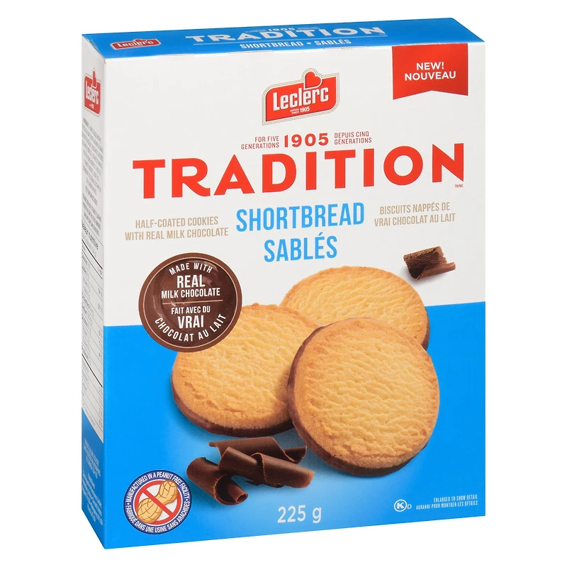 Tradition Shortbread Half-Coated Milk Chocolate Cookie