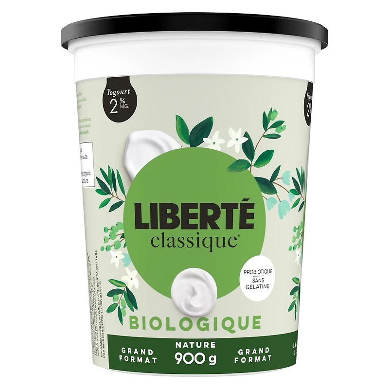 Liberté Classique Biologique Nature 2% MG Yogurt