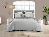Ensemble de housse de couette réversible en tissu froissé naturel ultra doux