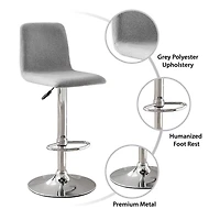 Hometrends Grey Fabric Bar Stool, Hometrends Fabric Bar Stool