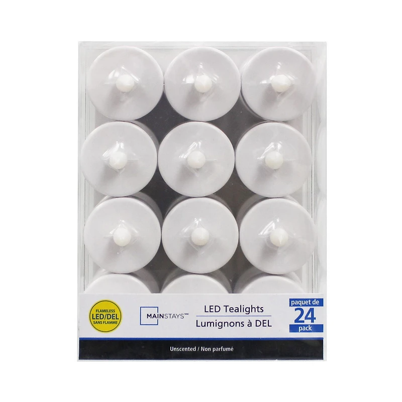 Mainstays 24PK Lumignons à DEL Paquet de 24