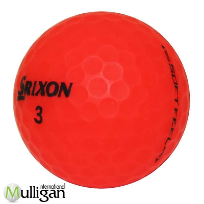 Mulligan - 12 Srixon Soft Feel - Matte - 5A Recycled Used Golf Balls, Red