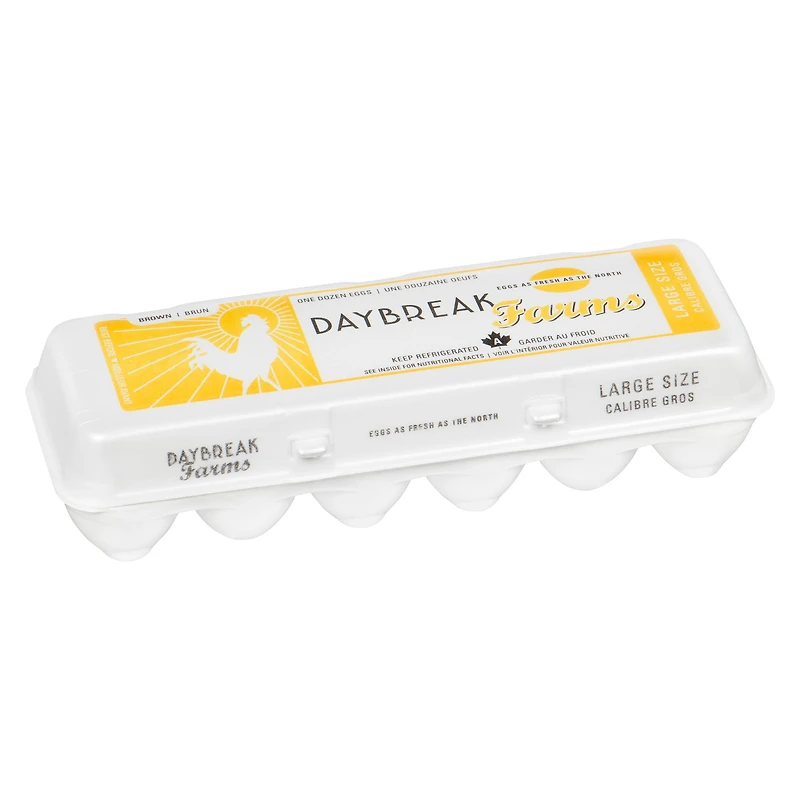 Daybreak Farms gros œufs bruns Compte de 12