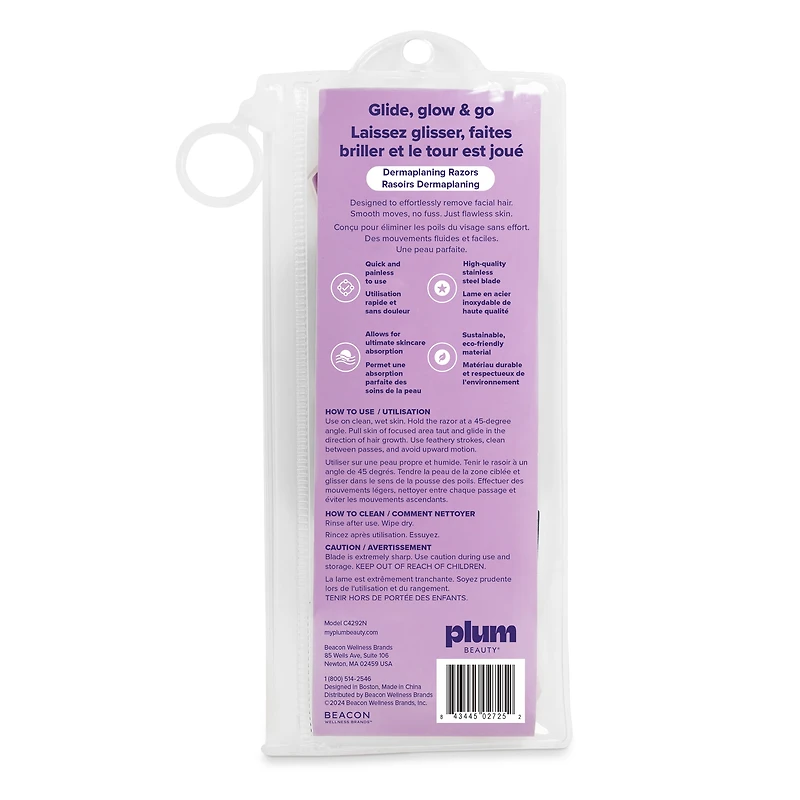 Dermaplaning Razors, Grooms & Exfoliates