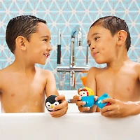 Munchkin CleanSqueeze™ Jouet de bain anti-moisissure Squirts, pingouin/morse, paquet de 2