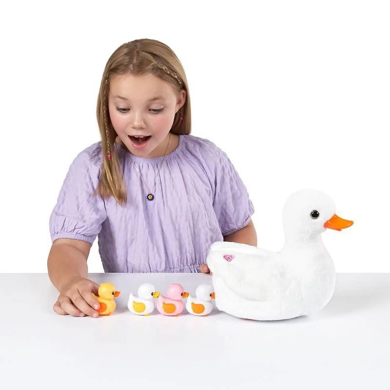 Pets Alive Mama Duck & Baby Surprise by ZURU Nurturing Play Surprise Hatching Interactive Girls' Toy., Surprise Unboxing Soft Toy