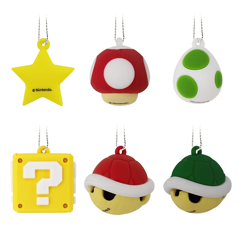 Hallmark Mini Christmas Ornaments (Nintendo Super Mario Shatterproof), Set of 6