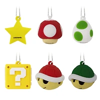 Hallmark Mini Christmas Ornaments (Nintendo Super Mario Shatterproof), Set of 6