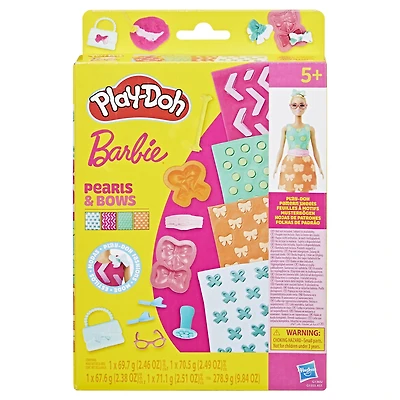 Play-Doh Barbie Perles et nœuds, recharges pour coffret de pâte à modeler