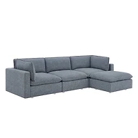 Better Homes & Gardens Weston 107.5" Cloud Modular Sectional Sofa, Blue