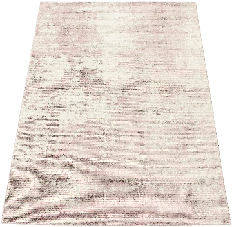 ECARPETGALLERY Tapis Noué à la Main pour Salon, Salle à Manger et Chambre à Coucher Rayé Collection Galleria 5'0" x 7'7" en Gris
