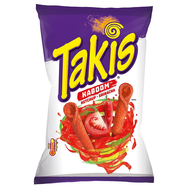 Croustilles de tortilla TakisMD KaboomMC à saveur de ketchup-sriracha 260g