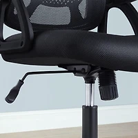Fauteuil de bureau ergonomique Mainstays avec appuie-tête ajustable, tissu noir, 124,7 kg (275 lb)